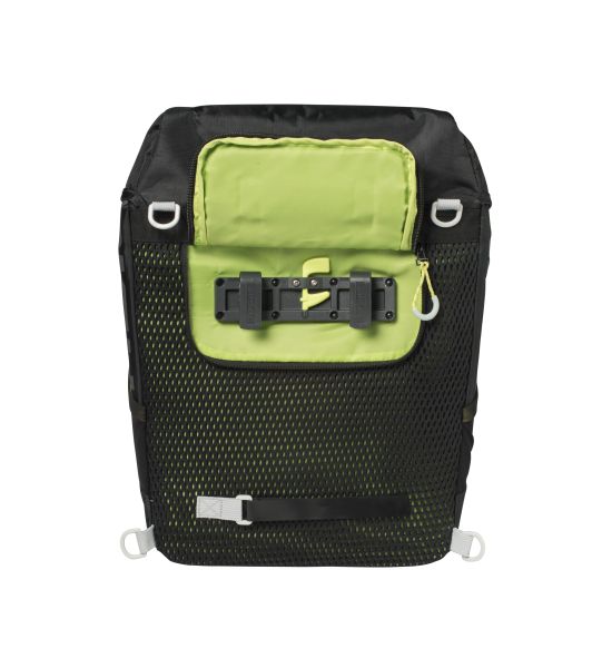 Load image into Gallery viewer, basil-miles-bicycle-bag-17l-black hook on system
