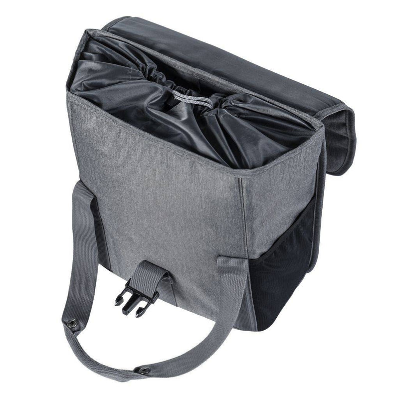 Load image into Gallery viewer, basil-go-single-bag-single-pannier-grey open
