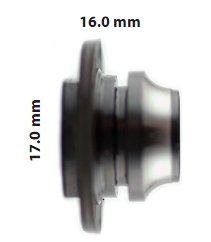 Mtn: XT M750, Left Rear Cone 17.0 x 16.0mm