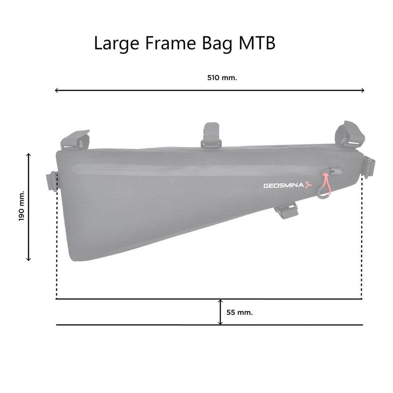 Load image into Gallery viewer, Dimensions -Large Frame Bag MTB
