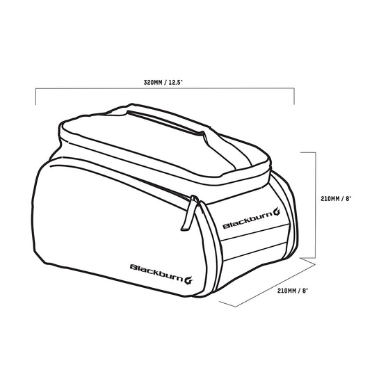 Blackburn Local Trunk Bag dimentions