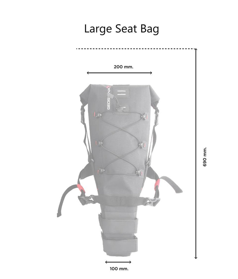 Load image into Gallery viewer, Dimensions - Large Seat Bag
