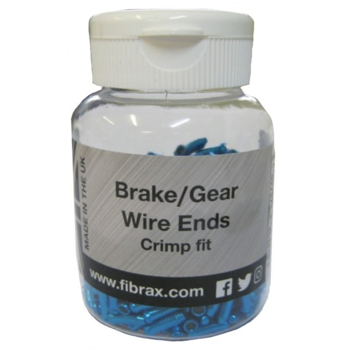 Fibrax Alloy Non-Fray Cable Ends Blue