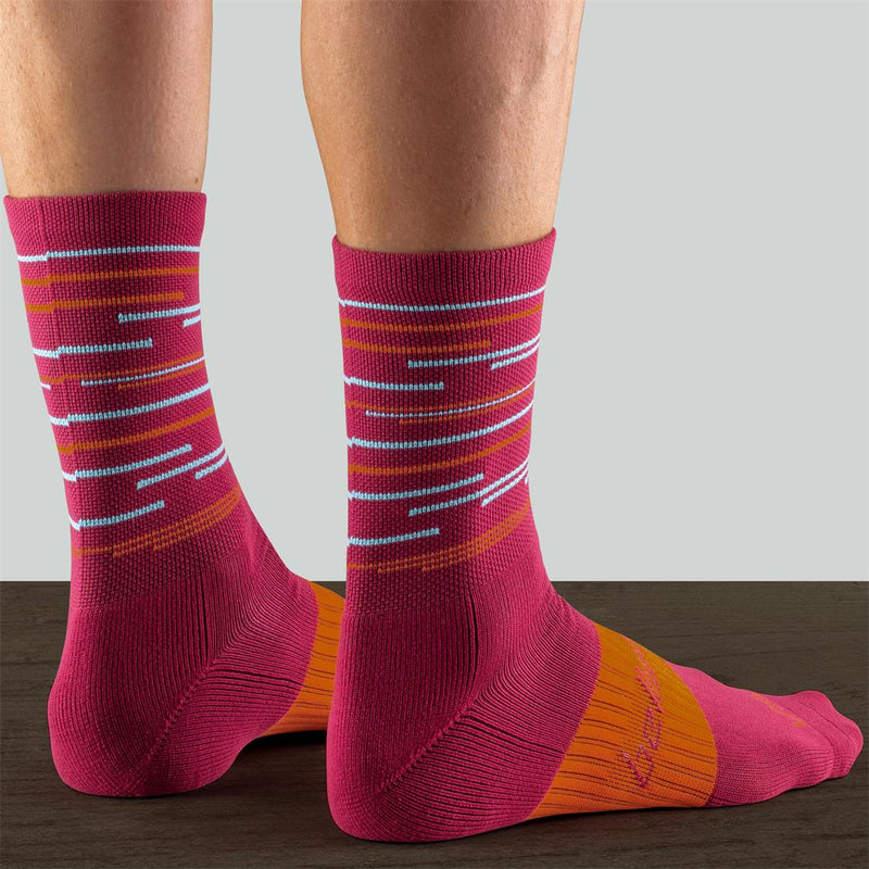 Load image into Gallery viewer, Linear Socks-Burgundy-07

