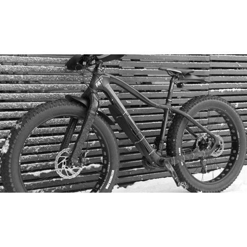 Load image into Gallery viewer, Mucky Nutz Guard Fat Gut Fender Downtube Black
