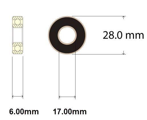 28x17x6 Enduro Suspension Bearing