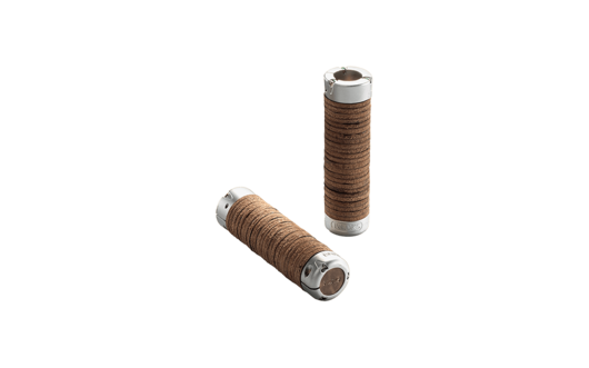 Plump Leather Handlebar Grips Brown